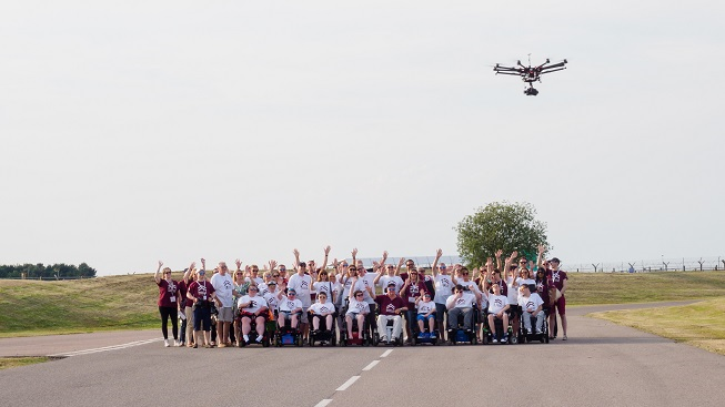 Charity Event Drone Group Photo